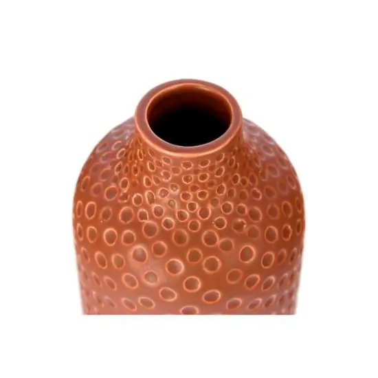 Hello Honey&reg; Embossed Stoneware Vases with Fluted & Polka Dot Designs Set {5}