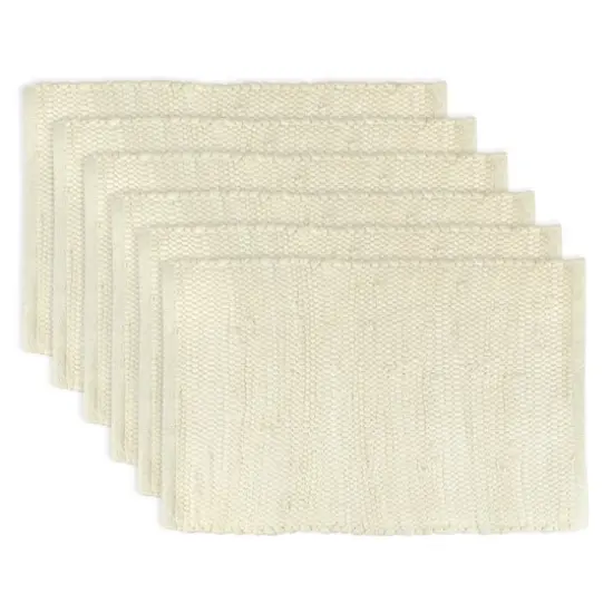 DII&reg; Solid Natural Chindi Placemats, 6ct. {1}