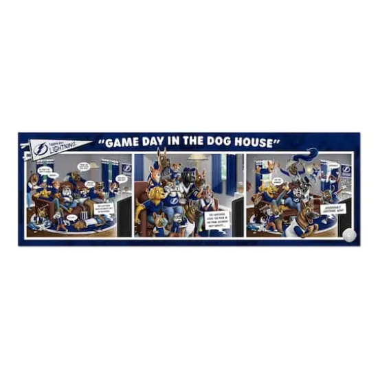 NHL Game Day in the Dog House 1,000 Piece Puzzle Tampa Bay Lightning {5}