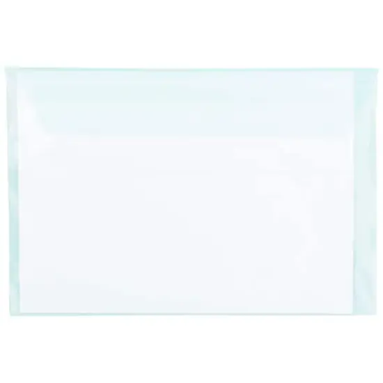JAM Paper 5.063" x 7.188" Cello Sleeves with Self Adhesive Closures, 100ct. Aqua {7}
