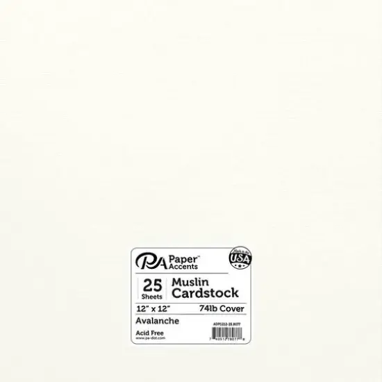 PA Paper™ Accents 12" x 12" 74lb. Cardstock, 25 Sheets Avalanche {1}