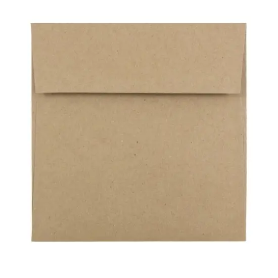 JAM Paper 5.5" x 5.5" Square Premium Invitation Envelopes, 25ct. Brown Kraft Paper Bag {1}