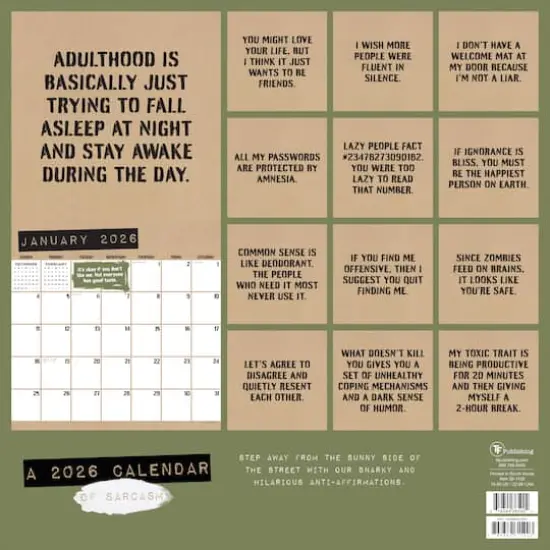 2026 Anti-Affirmations Wall Calendar {6}