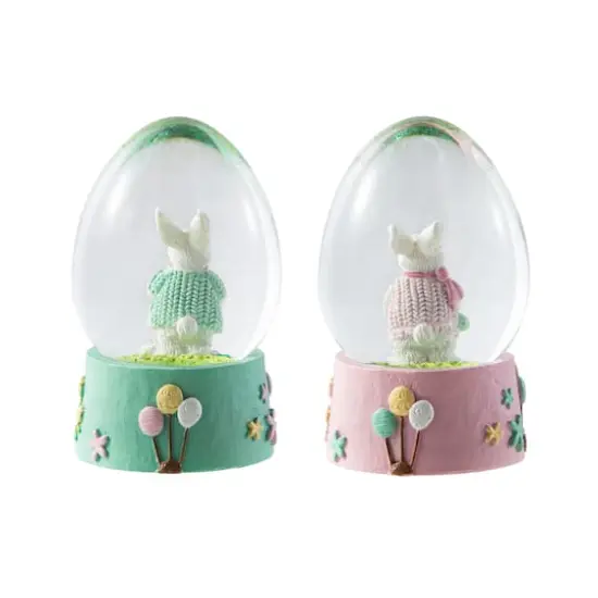 Glitzhome&reg; Easter Bunny Waterglobes Set {8}