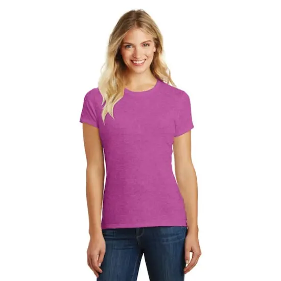 District® Women's Perfect BlendTee Heathered Pink Raspberry {4}