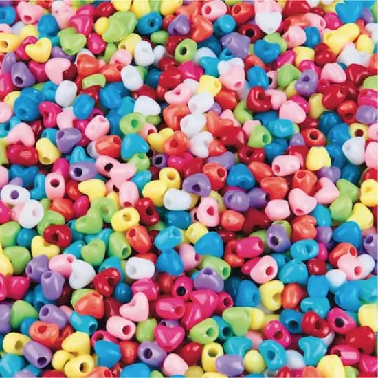 Color Splash!&reg; Plastic Heart Pony Beads, 12mm {1}