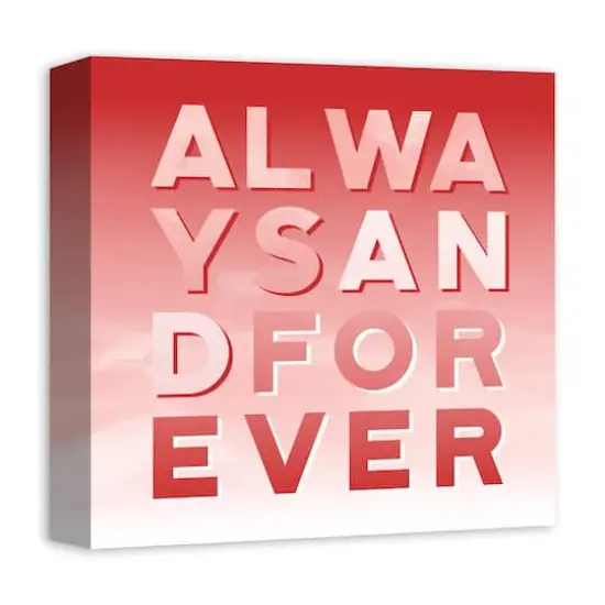 Always Forever Watercolor 12" x 12" Canvas Wall Art {3}