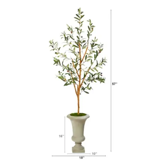 5ft. Olive Artificial Tree in Sand Colored Urn {3}