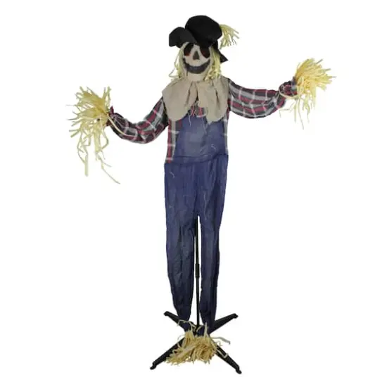 5.5ft. Lighted LED Animated Halloween Scarecrow {1}