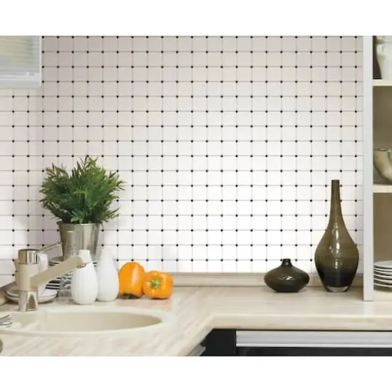 RoomMates Black & White Diamond Backsplash StickTiles&reg; {6}