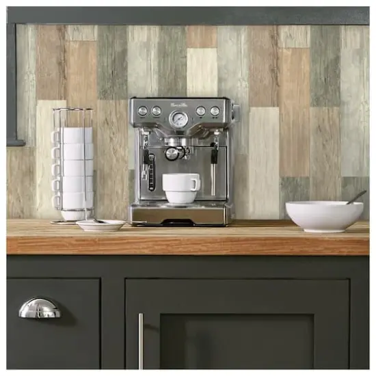 Roommates Distressed Barn Wood Plank Peel & Stick Giant Wall Decals {3}