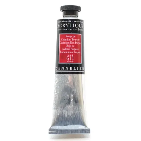 Sennelier Extra Fine Artists' Acrylic Paint, 60mL 611 Cadmium Red Purple {1}