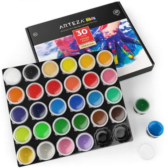 Arteza&reg; Finger Paint 30 Color Set {3}