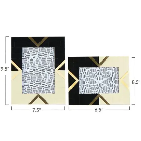 Hello Honey&reg; 2 Pack Black & Cream Photo Frame {8}