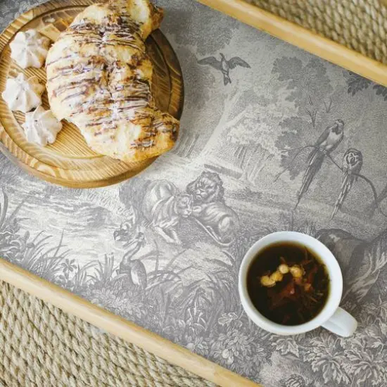 RoomMates Jungle Toile Peel & Stick Wallpaper Taupe/Gray {7}