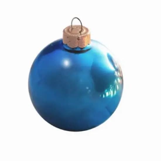 Whitehurst 8 Pack 3.25" Shiny Glass Ball Ornaments Wedgewood Blue {1}
