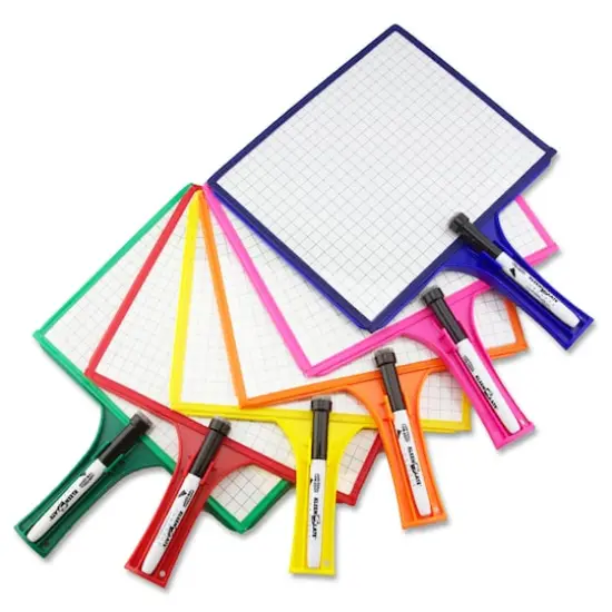 KleenSlate&reg; Handheld Whiteboards with Clear Dry Erase Sleeves & Markers, 24 Sets {5}