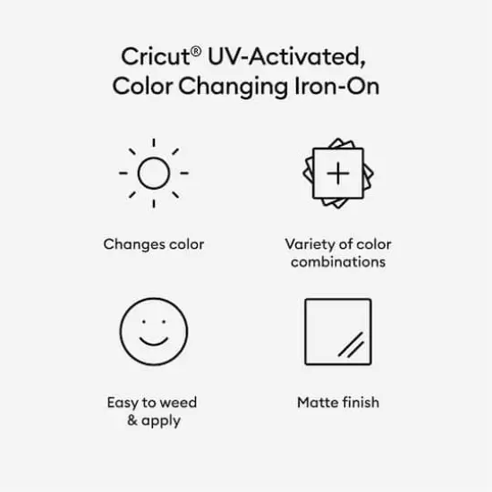 Cricut&reg; UV-Activated Color-Changing Iron-On White/Pastel Yellow {9}