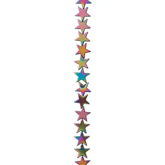 Silver Hematite Luster Star Beads, 8mm by Bead Landing&trade; {1}