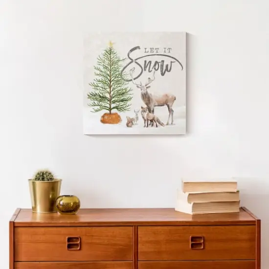 Let It Snow Canvas Wall Art {5}