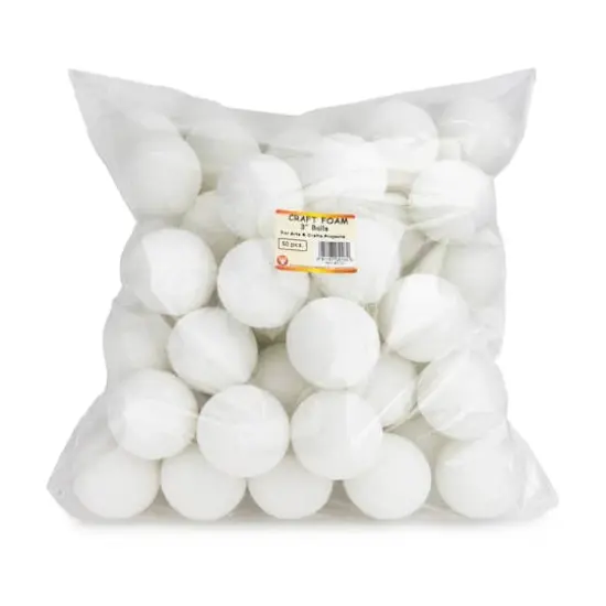 Hygloss&reg; 3" Craft Foam Balls, 50ct. {1}