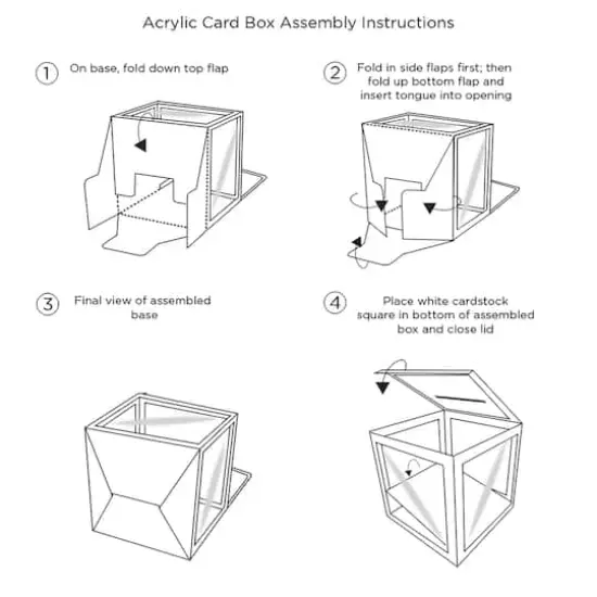 Kate Aspen&reg; Gold Frame Acrylic Collapsible Card Box {8}
