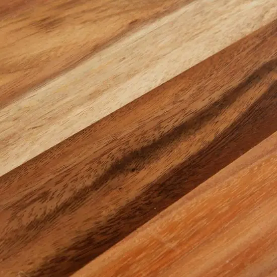 Hello Honey&reg; 25" Natural Modern Round Wood Cutting or Charcuterie Board with Handle {4}