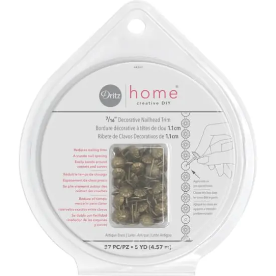 Dritz&reg; Home 7/16'' Decorative Nailhead Trim Antique Brass {3}