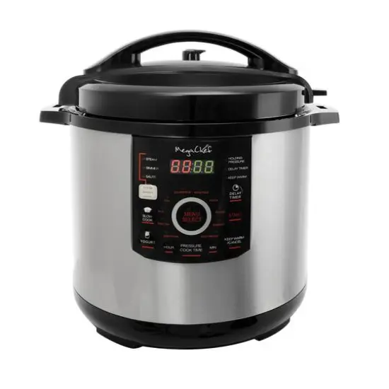 Megachef 12qt. Steel Digital Pressure Cooker With 15 Presets & Glass Lid {6}