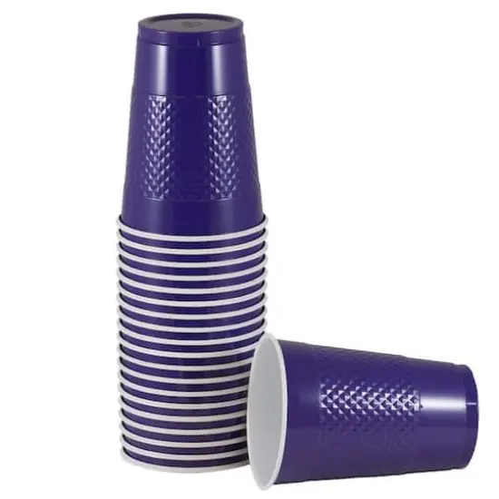 JAM Paper 16oz. Plastic Party Cups, 20ct. Dark Purple {1}