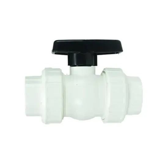 Swim Central 7" HydroTools White & Black Swimming Pool ABS Female Socket Ball Valve {4}