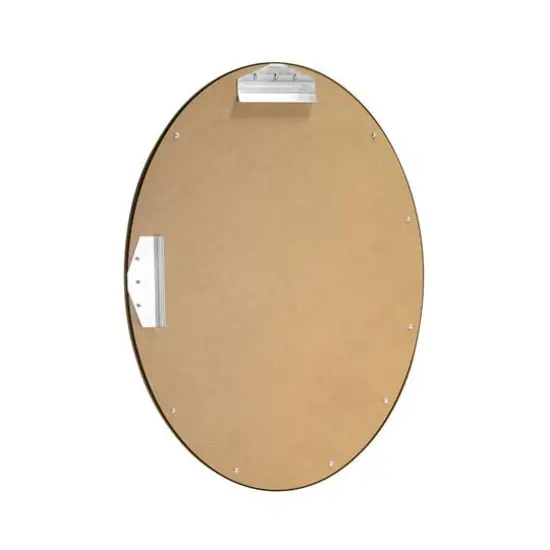 Head West Oval Brushed Gold Metal Framed Bathroom Mirror - 29" x 23" {10}