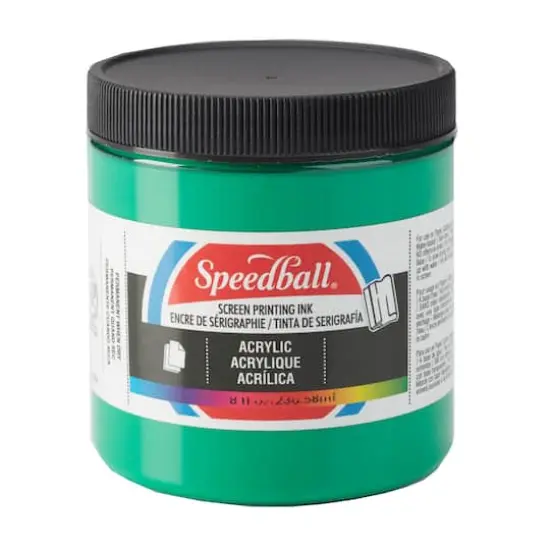 Speedball&reg; Acrylic Screen Printing Ink, 8oz. Emerald Green {1}