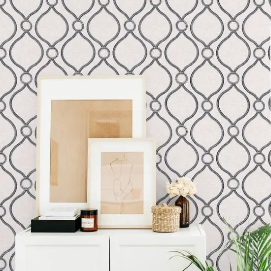 Surface Style Curveball Peel & Stick Wallpaper Noir {6}