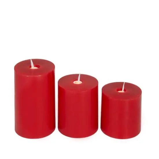 Red LED Flameless Candle Set {1}