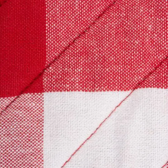 DII&reg; Buffalo Check Oven Mitts, 2ct. Tango Red/White {5}