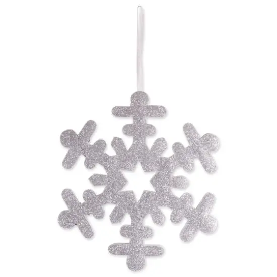 DII&reg; Silver Hanging Foam Snowflake Set {3}