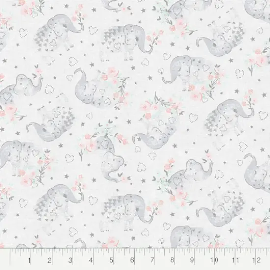 Fabric Editions White Elephant Cotton Fabric {3}
