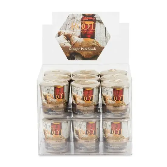 Root Candles Scented 20 Hour Beeswax Blend Votive Candles, 18ct. Ginger Patchouli {1}