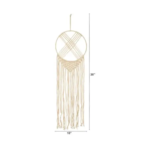30" Boho Chic Woven Dreamcatcher Macrame Wall Art D&eacute;cor {5}