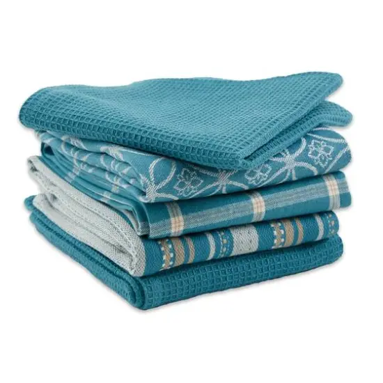 DII&reg; Dish Towel & Dishcloth Set Storm Blue {5}