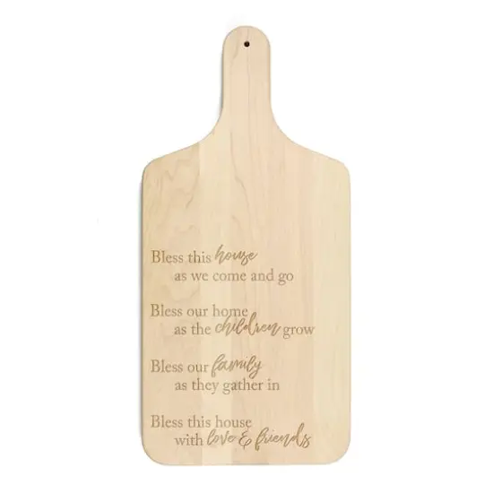 17" Bless This House Maple Paddle Cutting Board {1}