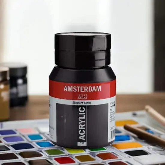 Amsterdam Standard Series Oxide Black Acrylic Paint, 500mL {1}