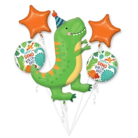 Dinosaur Dinomite Party Foil Balloon Bouquet {1}
