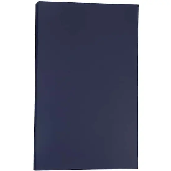 JAM Paper 8.5" x 14" 80lb. Matte Cover Cardstock Pack, 50 Sheets Navy Blue {1}