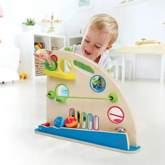 Hape Totally Amazing Roller Derby Wooden Marble Racing Toddler Toy {6}