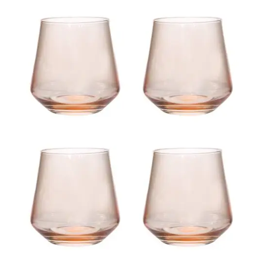 Hello Honey&reg; 12oz. Blush Round Drinking Glasses, 4ct. {1}