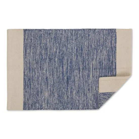 DII&reg; French Blue Variegated Border Hand-Loomed Rug, 2ft. x 3ft. {4}