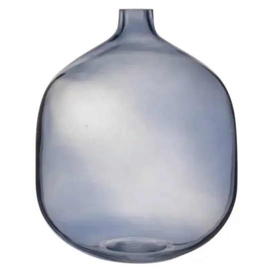 Hello Honey&reg; 8" Blue Modern Round Tinted Glass Vase {6}