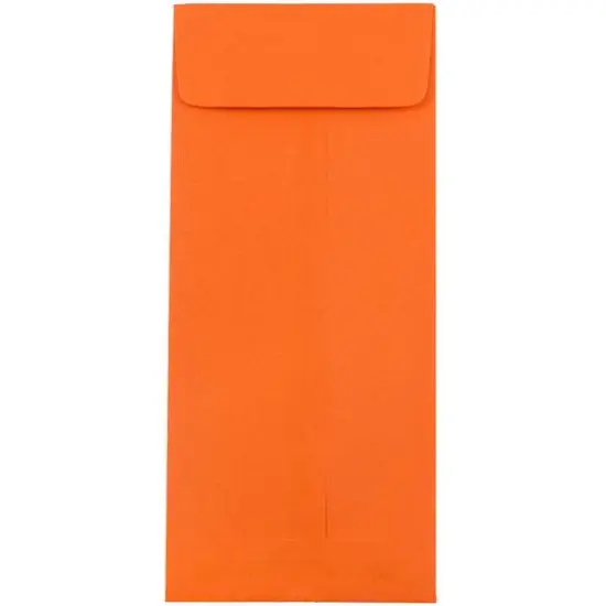 JAM Paper 4.125" x 9.5" Policy Business Colored Envelopes, 50ct. Orange {1}